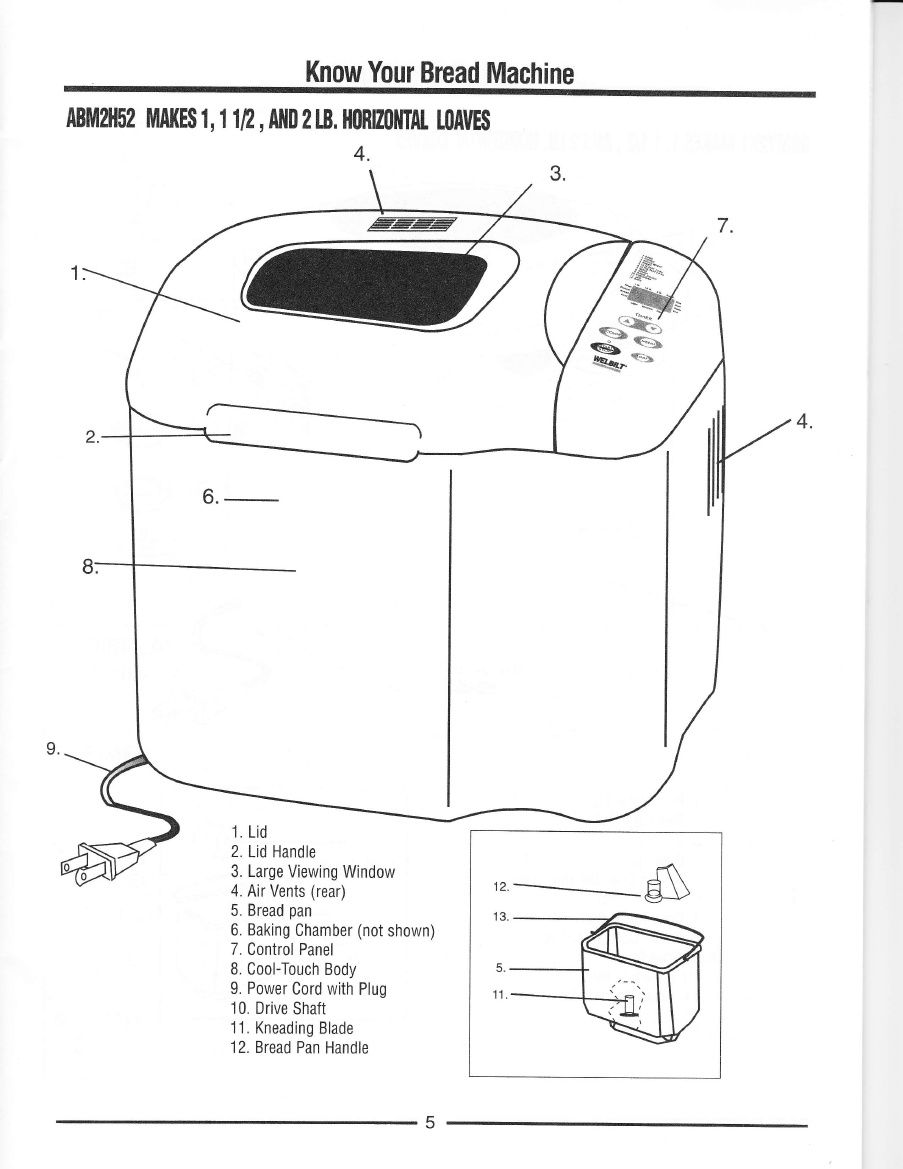 breadmaster bread machine manual